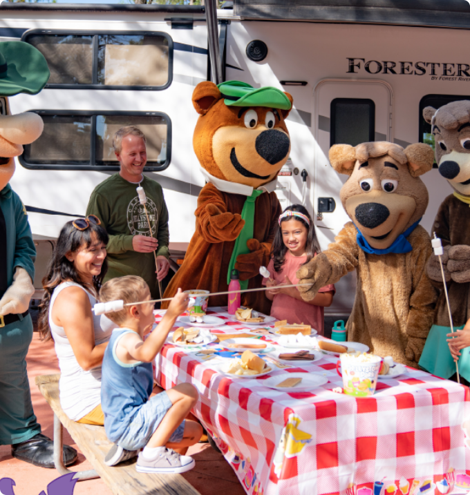 A group of people gathered at a picnic table